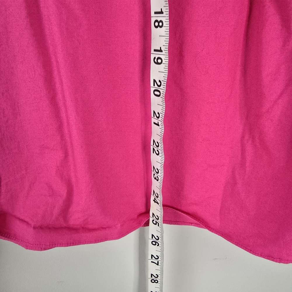 Pomander Place Easton Pink Long Sleeve V Neck Cotton Blouse XL - Picture 8 of 12